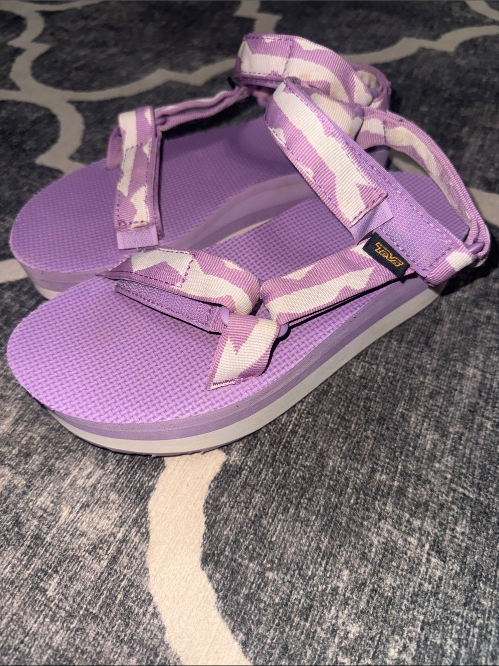 Teva Women's Flatform Universal Balance Dusty Lavender Sandals size 7